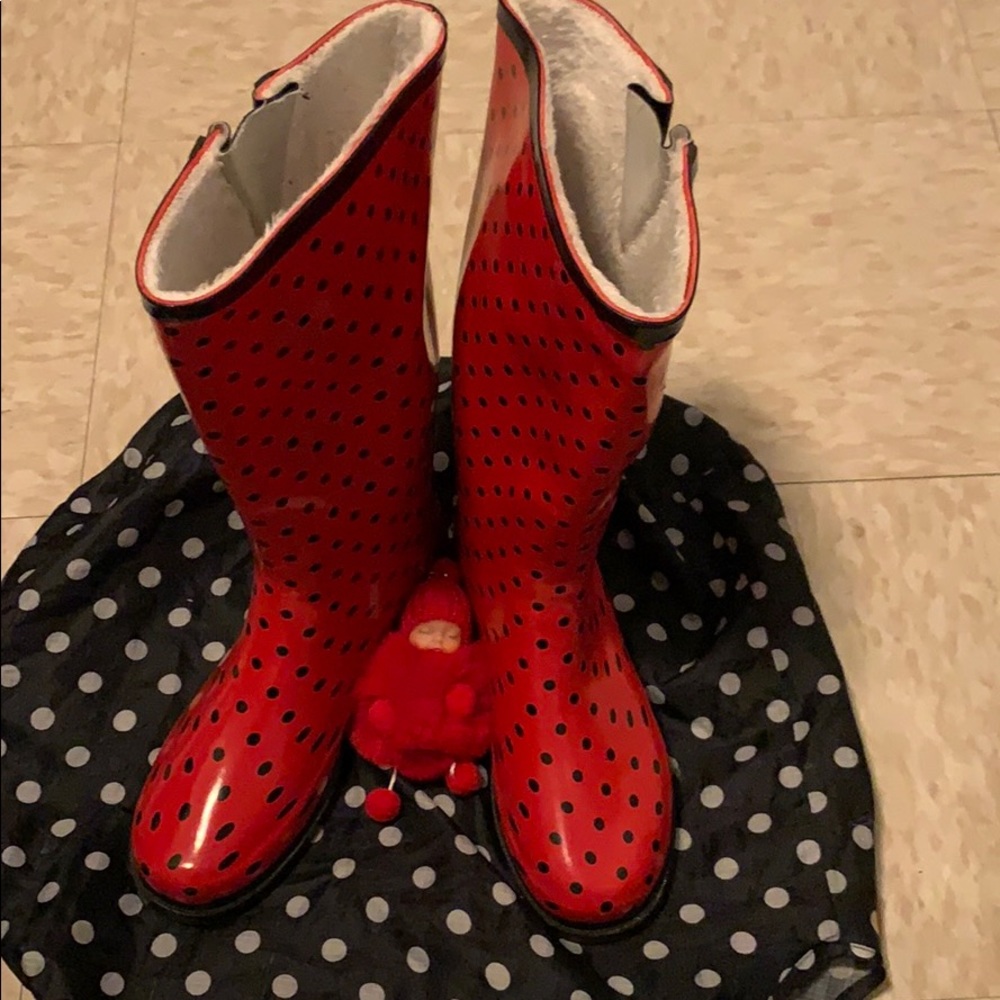 My Red Rain Boots